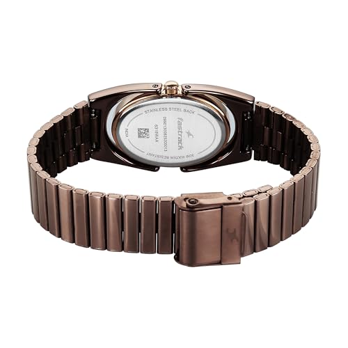 Image of Fastrack UFO Quartz Brown Shaped Dial Girls Watch | Brown Colour Band | Watches for Girls Analog - 6318KM02