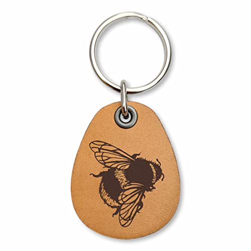 Forleathermore Genuine Leather Bee Keychain Insect Key Fob Lightweight And Durable Honeybee Holder For Your Keys #TOP2