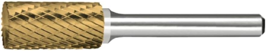 Alfa Tools B71299DTN Sb-9 Carbide Burr Cylindrical End Cut Double Cut Tin Coated Made In USA,