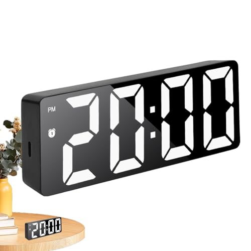 Adorable y elegante reloj despertador para dormitorio, luminoso, pantalla grande, reloj despertador de escritorio, reloj de mesa digital, decoración moderna del hogar, reloj despertador con pantalla