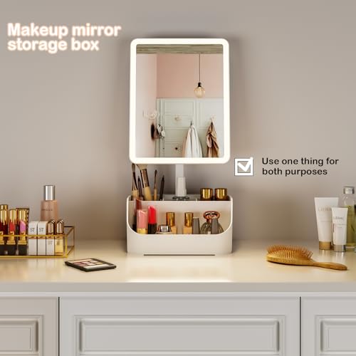 Espejo de Maquillaje Recargable con LED y Organizador miniatura 3