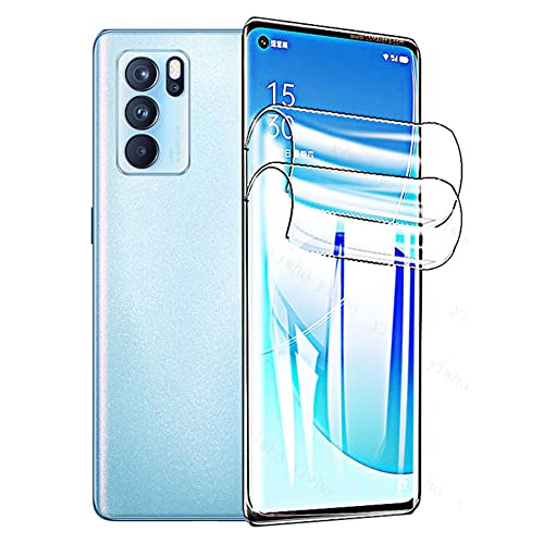 2 pcs películas de hidrogel para Oppo Reno6 Pro 5G /Reno 6 Pro 5G 6.55inch 2021 Protectores de pantalla de TPU de película transparente flexible suave NO vidrio templado Cover