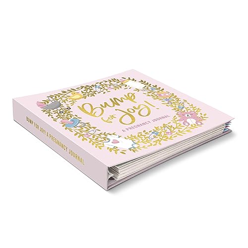 Image of Studio Oh! Bump for Joy Pink Pregnancy Journal for Women - Hardcover Guided Pregnancy Journal & Daily Planner, 144 Pages, Weekly Planner, To Do List & Tracker, 5 Tabbed Divider Pockets, 120 gsm Paper