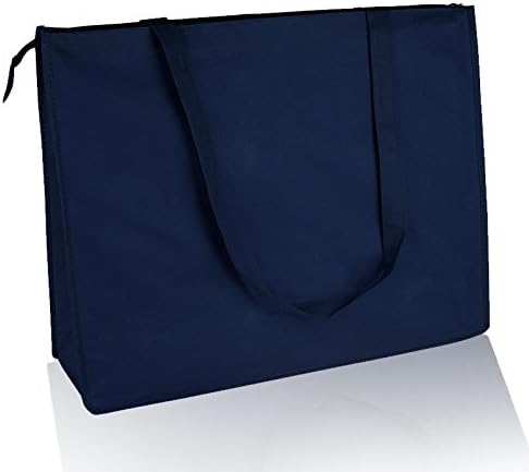 Vista 2 de Paquete de 12 bolsas reutilizables no tejidas Jumbo con cremallera (paquete de 12) (rojo)