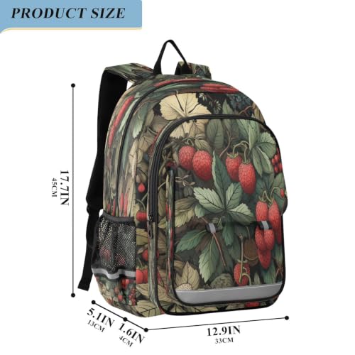 Sac à dos scolaire adolescents impression fruit rouge de qualité supérieure - 2