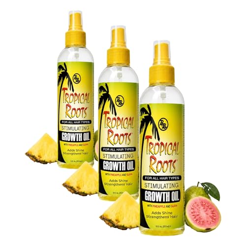 Bronner Brothers Tropical Roots Growth Oil 8oz (3-Pack)