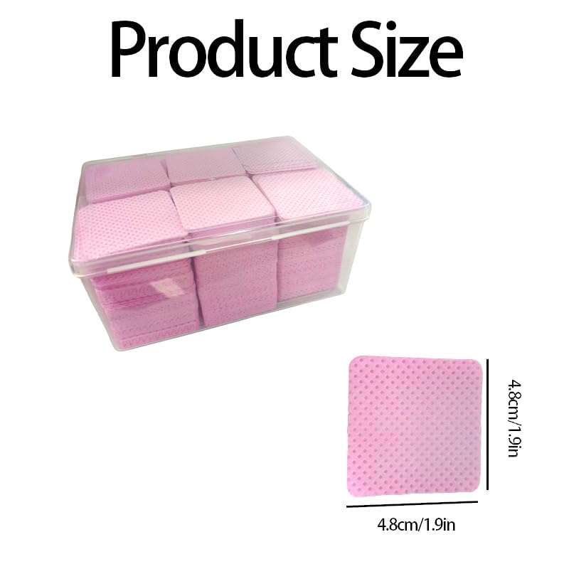 1080PCS Lint Free Nail Wipes, Super Absorbent Nail Polish Remover Pads with Storage Case Disposable No Lint Cleaning Wipes for Gel Nails, Lash Extensions Glue Removal and Nail Prep
