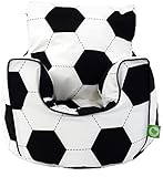 Baumwoll-Sitzsack mit Fußballdesign, gefüllt mit Bohnen