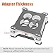 Edelbrock Carburetor Adapter 2696, Aluminum Carburetor Carb Spacer Plate 0.85 inch, Square Bore to Spread Bore Carburetor Adapters Kits for Stock Quadrajet & Thermo-Quad Manifold with Flange Gaskets