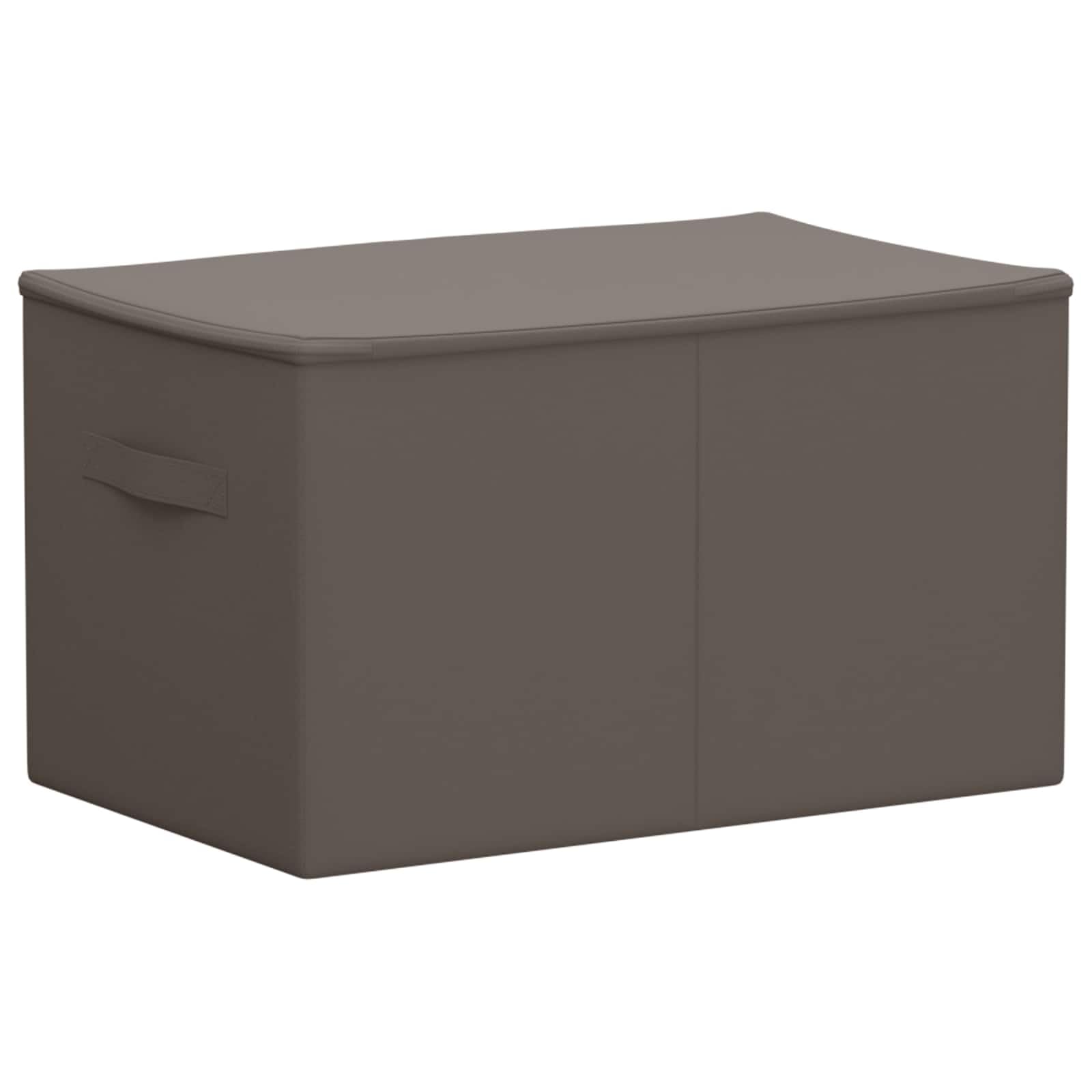 6er Set Aufbewahrungsboxen mit Deckel und Reißverschluss, Faltbare Kleiderbox für Schrank und Unterbett, Stoffbox für Ordnung im Schlafzimmer Anthrazit 55x35x32 cm