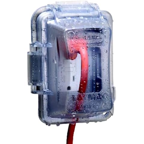 TayMac MM420C 1-Gang Nonmetallic Extra Duty Weatherproof In-Use Horizontal/Vertical 16-in-1 Standard Cover, 2.75 in, Clear Cover