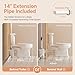 Macerating Toilet System, Upflush Toilet with Pump, Durable Copper Motor for Domestic Home Basement Sink/Shower/Bathtub Wastewater, 17.7