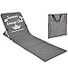 Produktbild JEMIDI Strandmatte mit Rückenlehne faltbar - 47x145cm Matte mit Lehne - Strand Liege Liegematte Sonnenliege - leicht tragbar - Summer Lounge Design grau