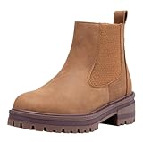 Vepose Women's 9608 Chelsea Lug Sole Casual Outdoor Boots Ankle Booties,Camel,Size 8.5M US(CJY9608 camel 08.5)