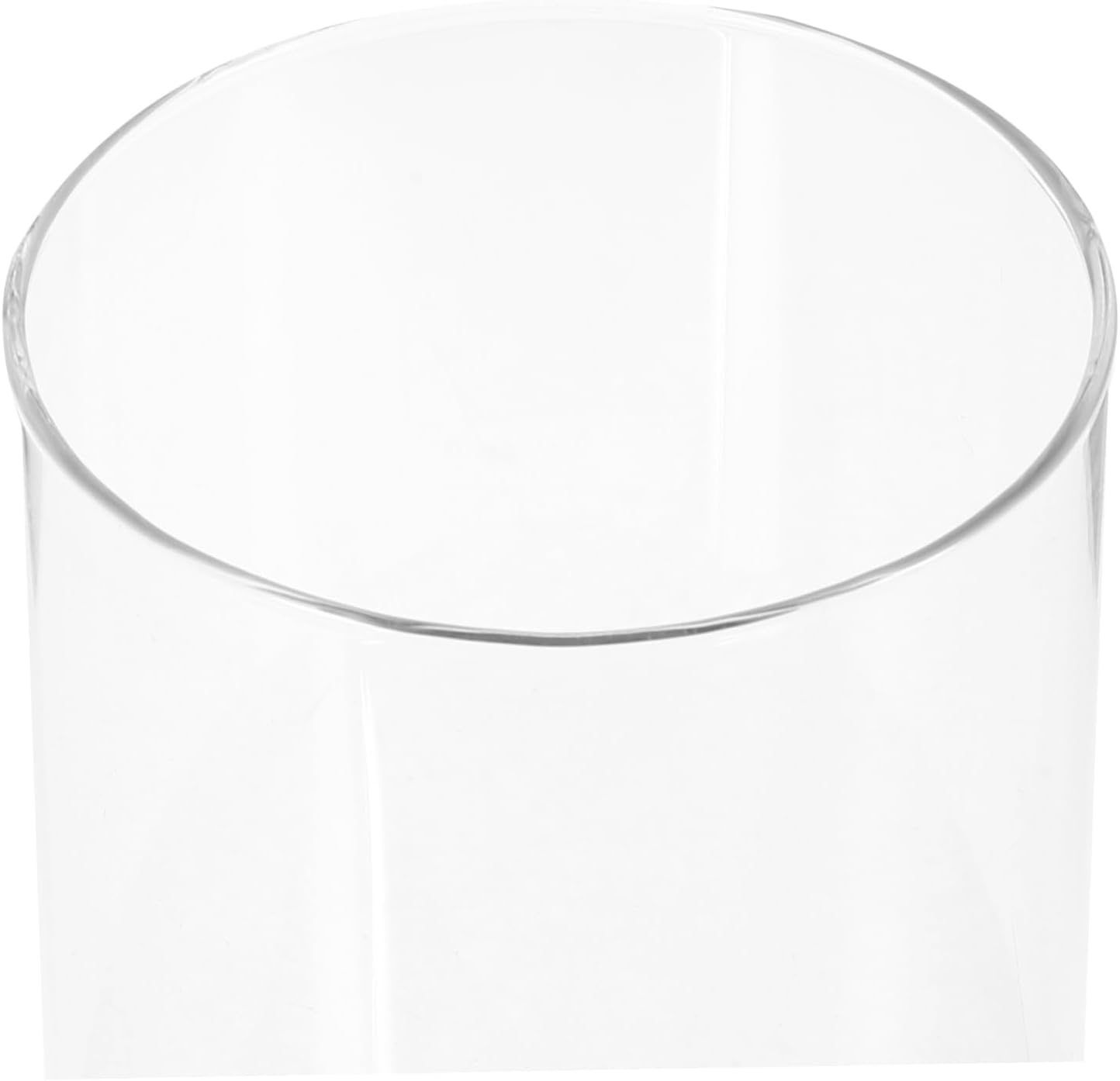 2pcs Transparent Glass Candle Covers Cylindrical Pillar Candle Shades for Home Decor Wedding Centerpieces