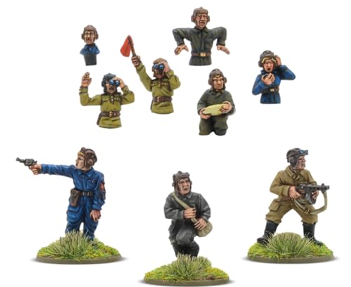 Équipage de chars de l'armée soviétique miniatures 28mm Bolt Action jeu de guerre Seconde Guerre mondiale