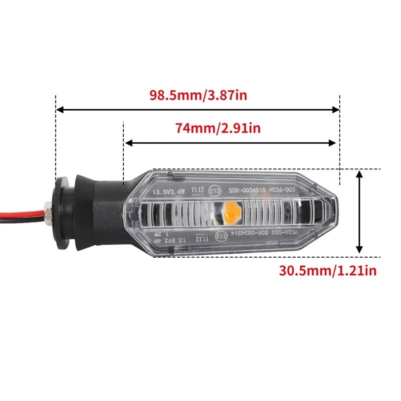 Clignotant Moto Clignotants CB500X CBR600RR CB650F - Feu Indicateur de Direction - 6