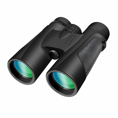 25X60 Jumelles pour Adultes Puissante avec BAK4 Prism FMC Lentille Jumelle Adultes Grande Oculaire Compact Antibuée et Etanche pour Chasse en Plein air Voyage Observation des Oiseaux (Black)