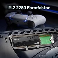 fanxiang M2 SSD 500GB Nvme M.2 2280 Interne SSD Festplatte PCIe 4.0 DRAM mit Kühlkörper, 7300MB/s Lesen, 3700MB/s Schreiben, für Gaming, Programme, Videoschnitt (S770) – Ansicht 4