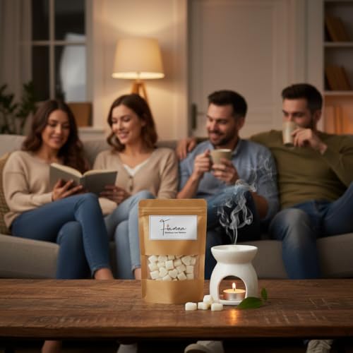 Image of Wax Melts | Organic Soy Wax | Essential Oil Infused | Cinnamon Fragrance | Heart Shape Aroma Melts | Warm Room Freshener | Safe Smoke-Free Scent | 80 GMS