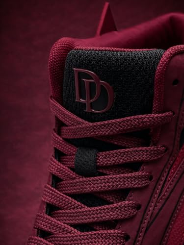 Image of The Souled Store Official Deadpool: Utility Suit Men and Boys Red and Black Colourblocked Lace Up High Top Sneakers