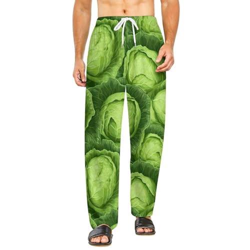 Lettuce Vegetable Pajama Bottoms Lounge Pants Elastic Waistband Sleepwear Lounge for Men Women