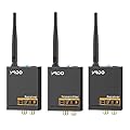 YMOO 3 in 1 2.4Ghz Wireless Audio Transmitter and Receiver,2 Receivers for Two Speakers,20ms Ultra Low Latency,192kHz/24bit HiFi,320ft Range RCA Jack Wireless Adapter for TV/Speaker/PC/Home Stereo