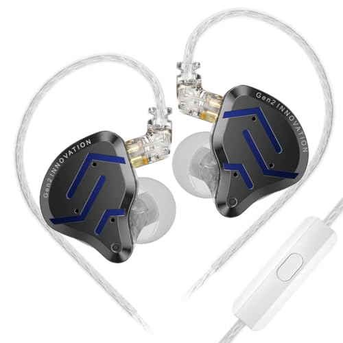 Image of Concept Kart Kz Zsn Pro 2 Wired Earphone With Mic,Hybrid 10Mm Super-Linear Dynamic Driver+Upgraded 30095 Balanced Armature In-Ear Monitors,0.75Mm Detachable Cable,3.5Mm Plug For Audiophiles&Musicians