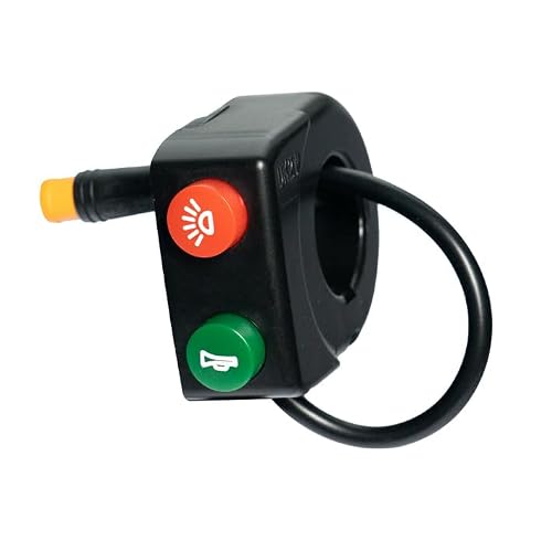 Electric Bicycle Accessories Electric Bicycle Switch 3-Pin Light Horn Switch Handlebar 22mm Modified Headlamp Button(3-pin A).