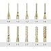 Titanium Coated Engraving Milling Cutter Carbide Bits, 0.8-3mm, 1/8'' Shank, 10 Pieces, for Dremel Rotary Tools