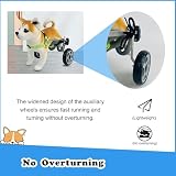 CHZDPP Hunde-Rollstuhl Leichte Hunderäder für Hinterbeine, Hunderollstuhl für gelähmte Hinterbeine, Kleine/mittlere Hunderollstühle für 5 10 15 20 lbs(XXS)