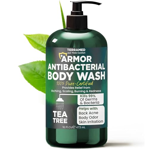 Image of Antibacterial Body Wash with Tea Tree Oil for Back Acne & Skin Irritation
