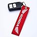 JIYUE 2Pack Embroidered Tag Keychain Key Ring for Honda Car Motorcycles Bike Biker Key Chain Bag Phone ChainAccessories Gifts