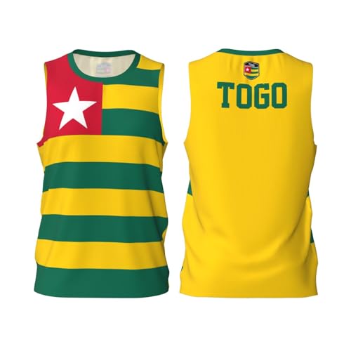 YiiLi Togo Flag 2 Basketball Jersey Sports 3D Shirt for Men Running Fitness Training Team Jerseys