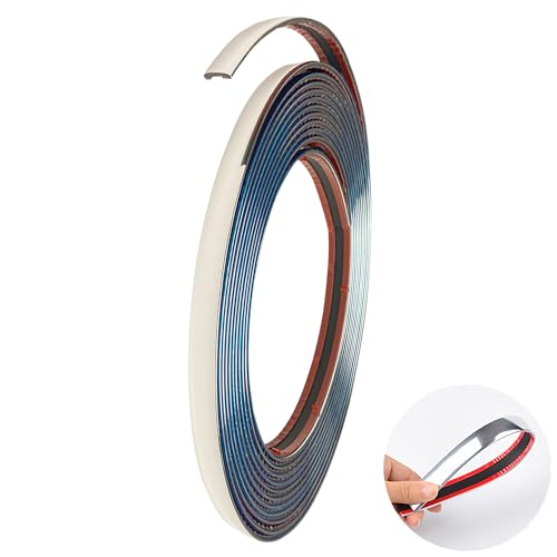 Bande Chromée Adhésive Pour Voiture Et Décoration - 2 Rouleaux De 5m X 6mm, En PVC Souple - Pour Protection Et Décoration De Portes, Pare-chocs, Moulures