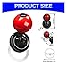 Universal Push Start Button Cover Metal Ball-Bar Starter Switch Knob Red Car Interior Accessory(Black,For Honda)