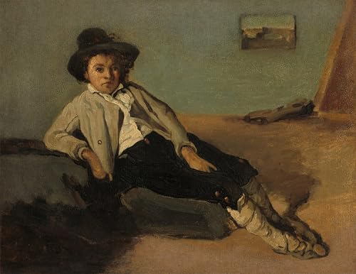 Cuadro decorativo del Ragazzo contadino italiano para renovar las paredes del salón