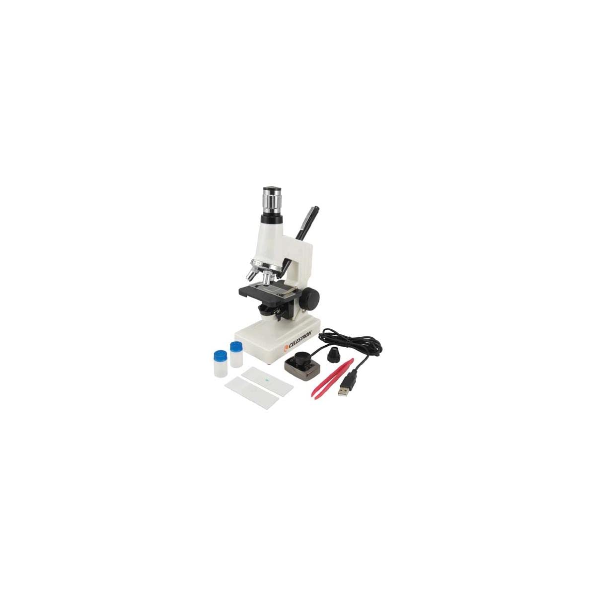 Celestron44320 Digital Student Microscope Kit, 40x-600x Magnification, White