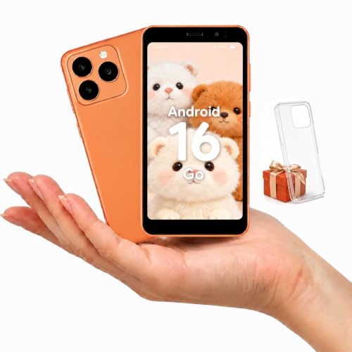AGM N2 4G Mini Smartphone Android 16Go IP54 Dustproof Splashproof 3000mAh Long Battery Life 3+32GB Storage 256GB Expandable Dual SIM Orange 190g Ideal for Backup/Elderly/Outdoor Use