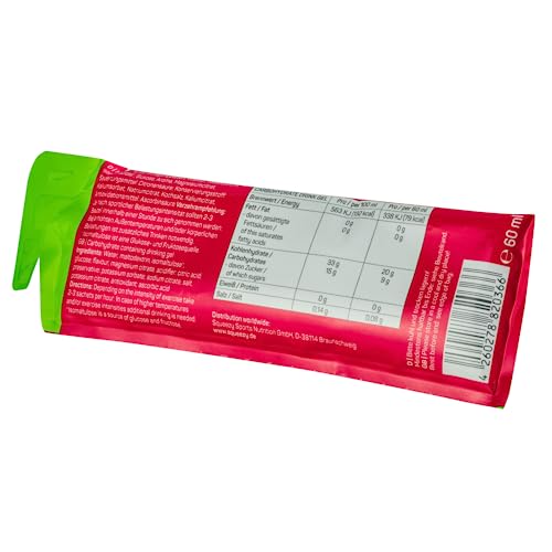Squeezy Liquid Energy (Himbeere) 12er Pack - Sport Energy Gel mit erhöhtem Wasseranteil für schnelle & dauerhafte Energie bei maximaler Verträglichkeit beim Radsport, Marathon & Co. - ohne Nachtrinken