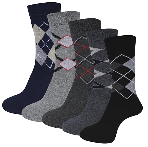 Image of RC. ROYAL CLASS Men's Woolen Calf Length Solid Thick Terry Winter Wear Socks (Multicolor, Free Size) - Combo Pack of 5 Pairs