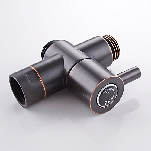 Weirun Solid Brass Shower Arm Diverter Valve Bathroom Universal Shower System Component Replacement Part For Hand Held Showerhead And Fixed Spray Head,Oil Rubbed Bronze #TOP7