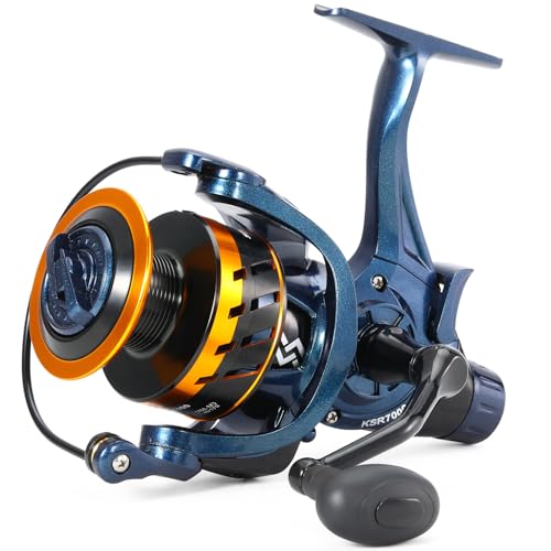 Sougayilang Spinning Reel, Ultra-Smooth CNC Aluminum Spool,22LB Max Drag Fishing Reel, Stainless Steel Shafts， Lightweight & Powerful for Bass Trout -3000series