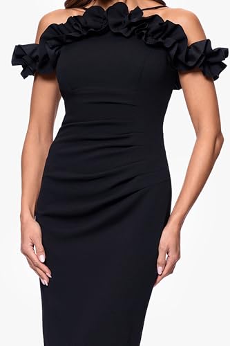 Image of Xscape Women's Xscape Women's Sequin Lace Short Sleeve Floor Length Dress