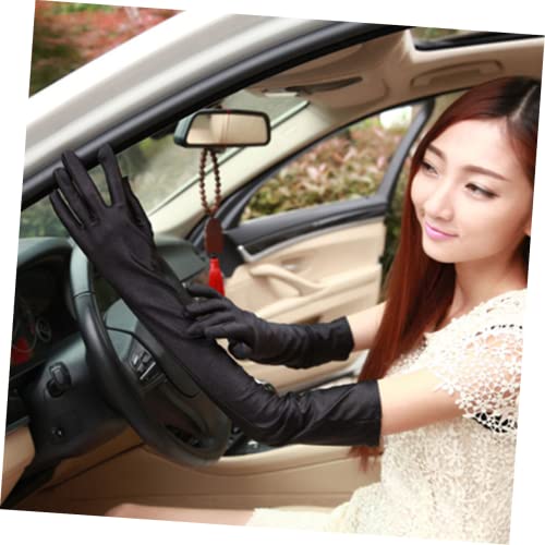 NOLITOY 3Pairs Long Stretchy Gloves for Women Elegant Sunscreen Gloves for Tea Parties Weddings and Special Occasions2