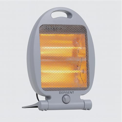 EPISENT Portable Halogen Heater 800W with 2 Bars & 2 Heat Settings, Silent Electric Heater with...
