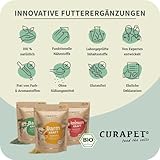Bio Spirulina-Mix Pulver für Hunde – CURAPET – zur ernährungsphysiologischen Unterstützung Einer ausgewogenen Fütterung, Barf geeignet, mit Shiitake, Moringa, Chlorophyll & Vitamin E – 200 g