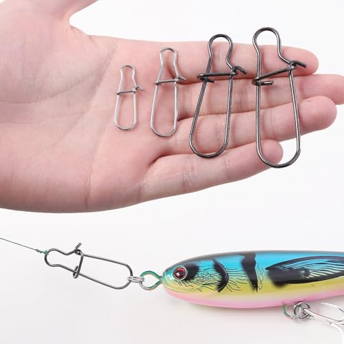 100 clips de conexión rápida de acero inox reforzado miniatura 5