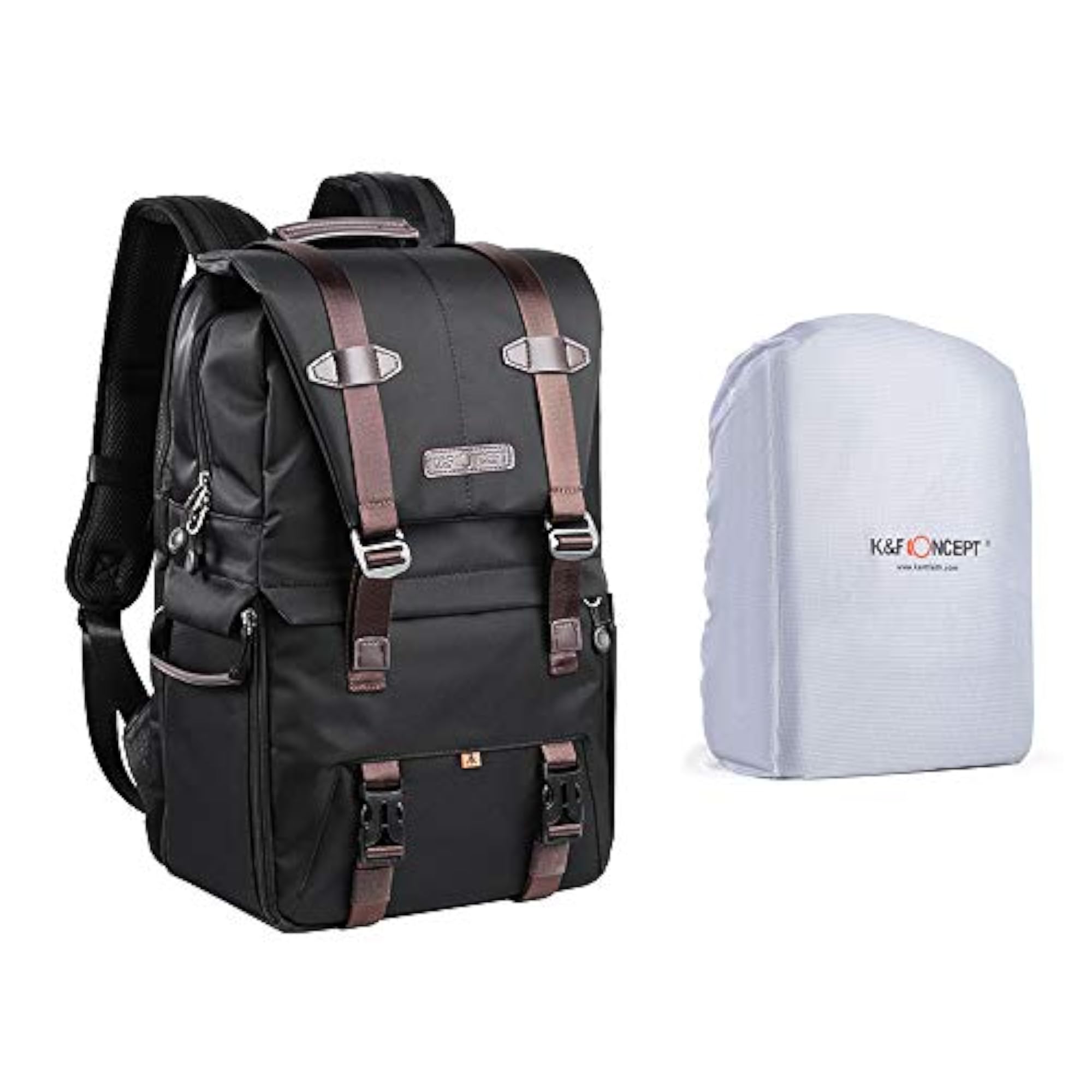 Camera Backpack Photography Storage Bag with Rainproof Cover