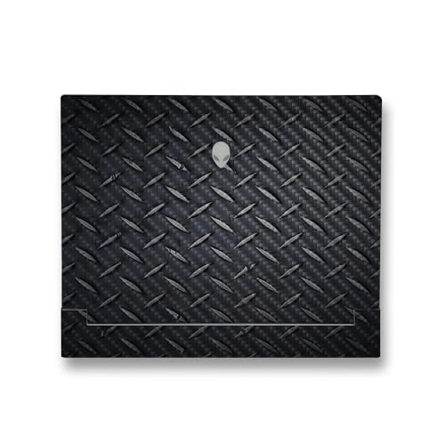 Image of MightySkins Carbon Fiber Skin Compatible with Alienware X14 R2 (2023) Full Wrap Kit - Black Diamond Plate | Protective, Durable Textured Carbon Fiber Finish | Easy to Apply | Made in The USA